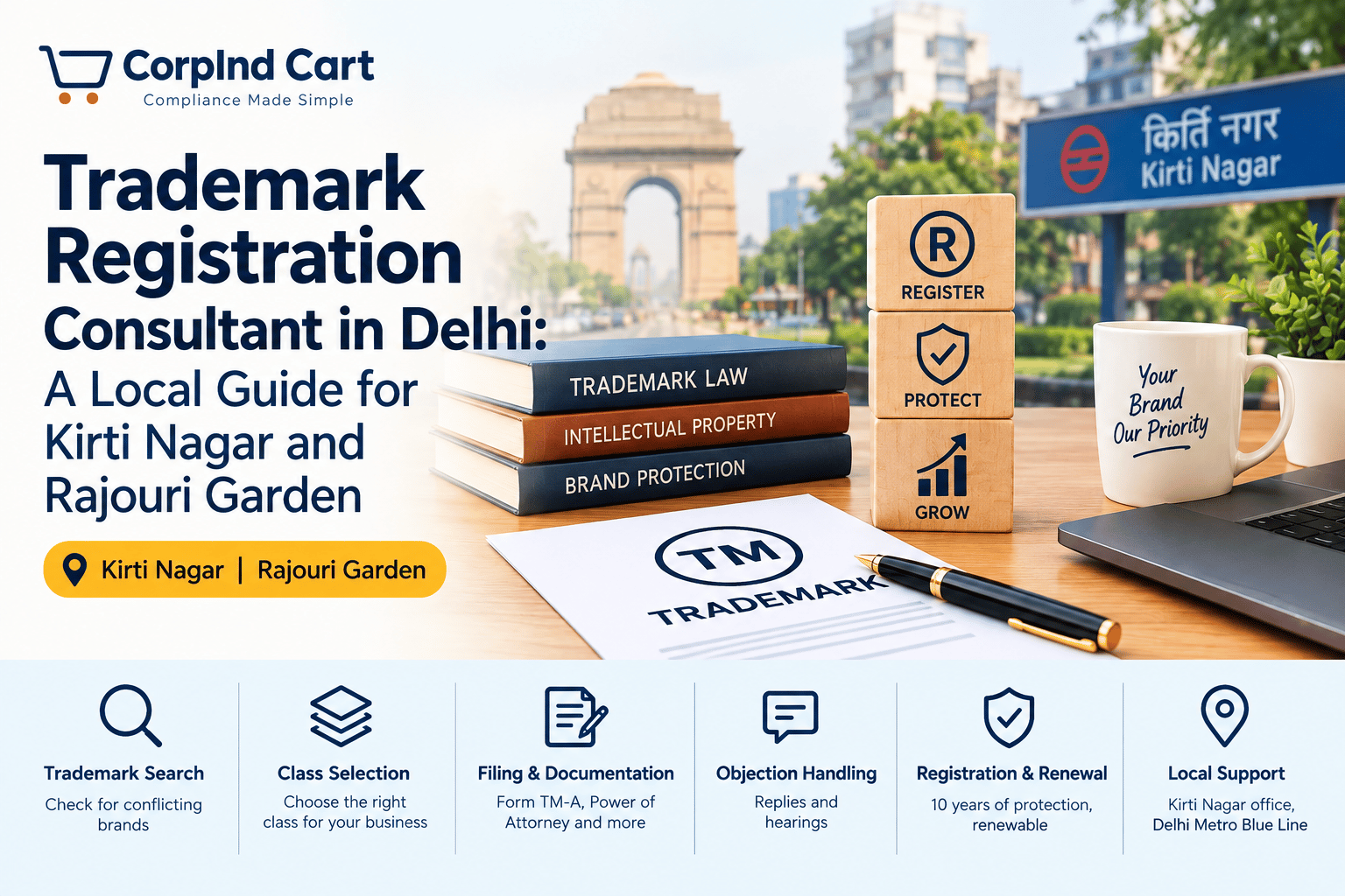 Trademark Registration Consultant in Delhi: A Local Guide for Kirti Nagar and Rajouri Garden