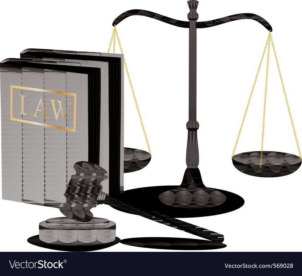 judge-gavel-with-law-books-and-scales-vector-569028